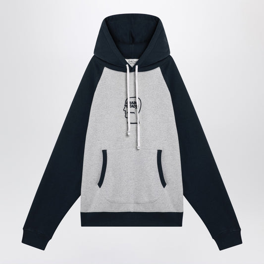Brain Dead Light grey/navy blue hoodie