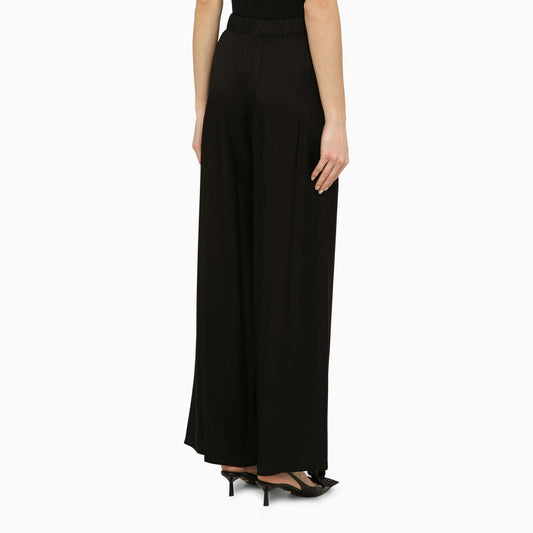 Federica Tosi Black viscose palazzo trousers