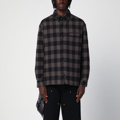 Destin Check pattern wool and cashmere overshirt