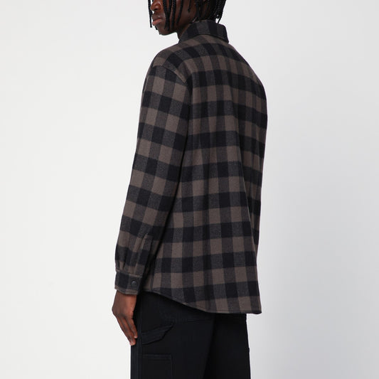 Destin Check pattern wool and cashmere overshirt
