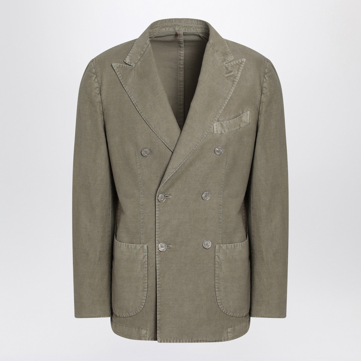 Santaniello Double-breasted sage green jacket