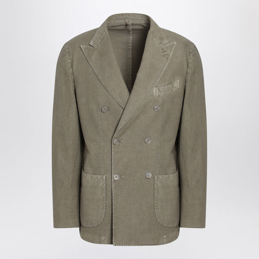 Santaniello Double-breasted sage green jacket