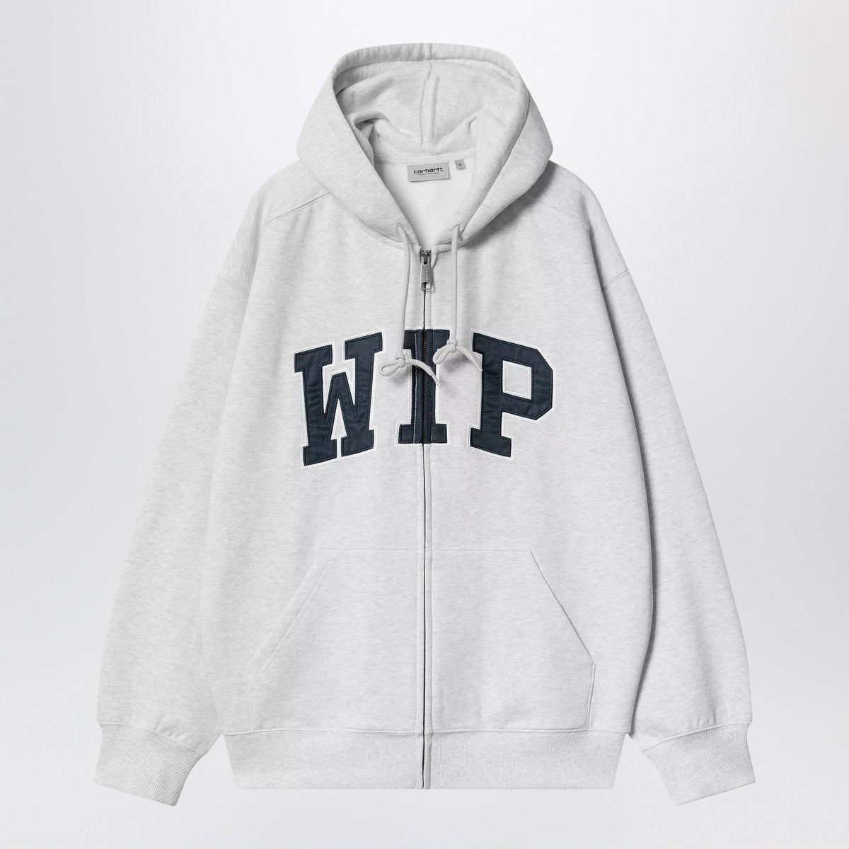 Carhartt WIP Hooded WIP Sweat Jacket colour Ash Heather