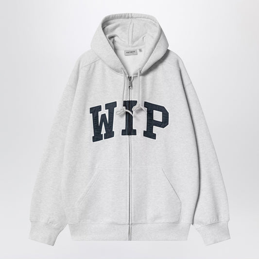 Carhartt WIP Hooded WIP Sweat Jacket colour Ash Heather