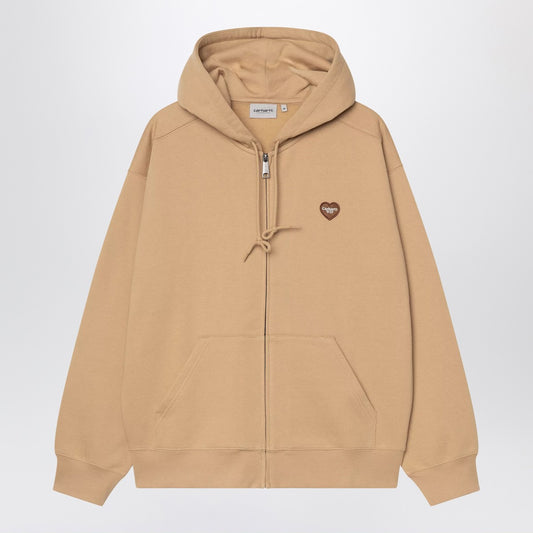 Carhartt WIP Hooded Heart II Hartt Sweat Jacket Dusty brown