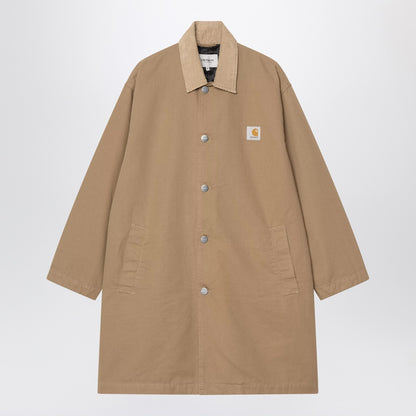 Carhartt WIP Beige Webster coat in cotton canvas