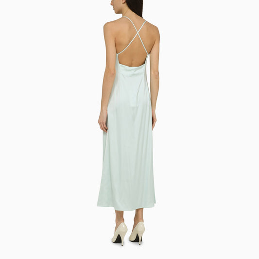 IVY OAK Noel light aqua satin dress