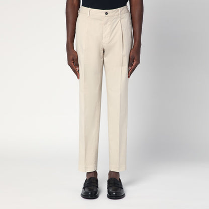 Santaniello Ivory cotton trousers
