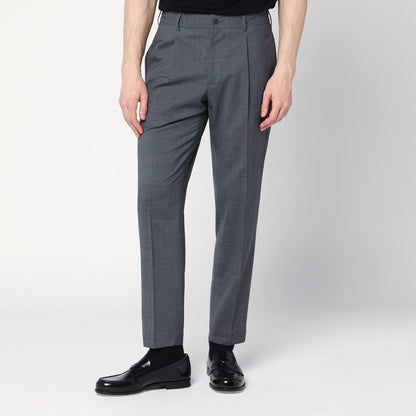 Santaniello Anthracite grey wool blend trousers