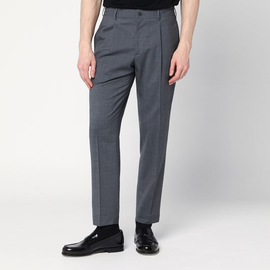 Santaniello Anthracite grey wool blend trousers