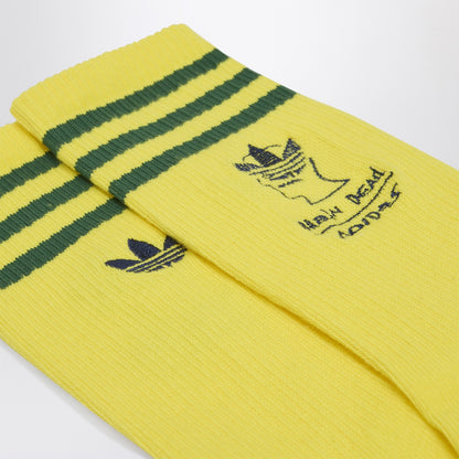 adidas x Brain Dead Yellow socks with logo