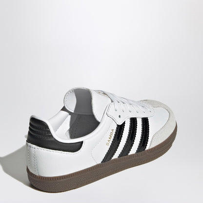 adidas Originals Samba white/black sneakers with elastic laces