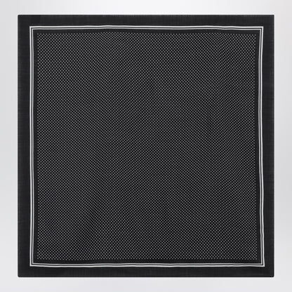Destin Black wool polka-dot bandana