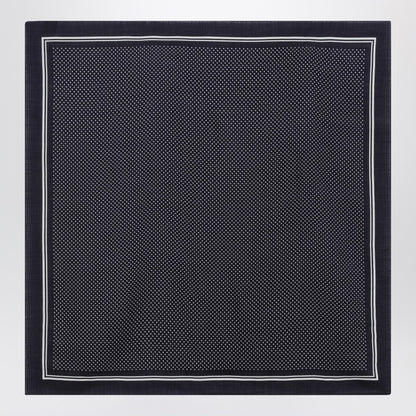 Destin Navy blue wool polka-dot bandana