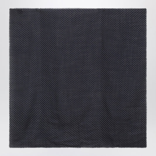 Destin Dark burgundy wool polka-dot bandana