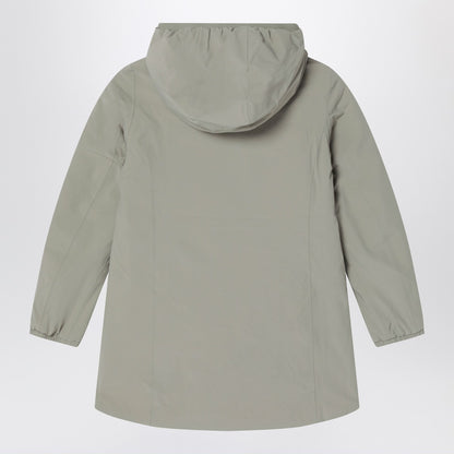 جاكيت K-Way Denise Warm القابل للعكس، باللونين أخضر/أبيض زهرة الغاردينيا.