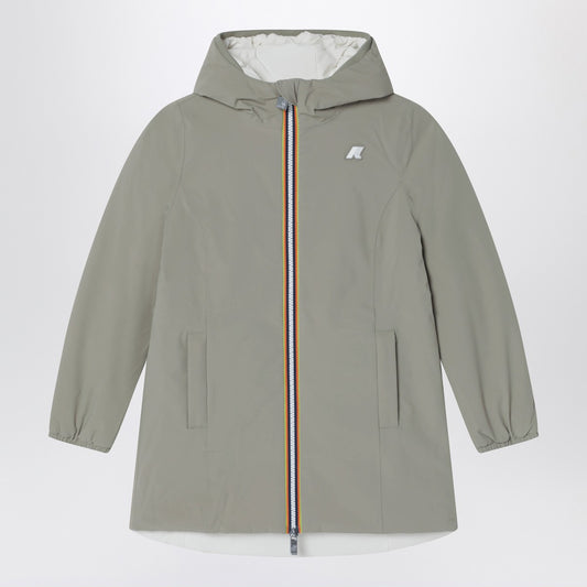 K-Way Denise Warm reversible jacket green/gardenia white