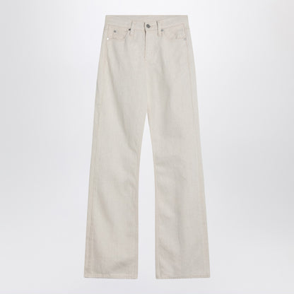 Calvin Klein Relaxed Flared beige jeans in linen blend