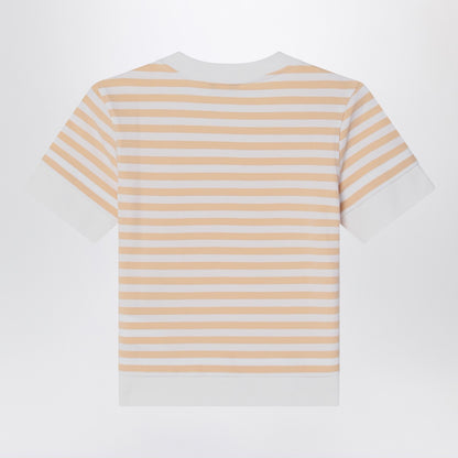 K-Way Emel T-shirt white/beige striped
