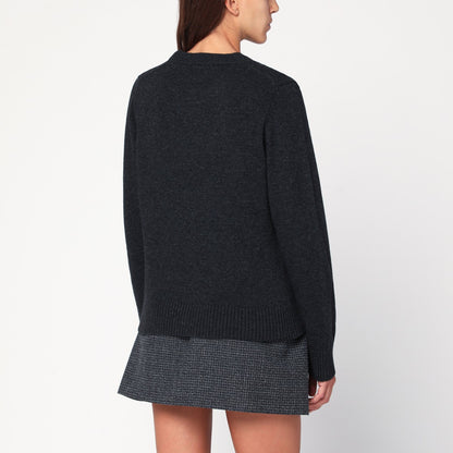 GANNI Dark grey Puppy wool-blend sweater