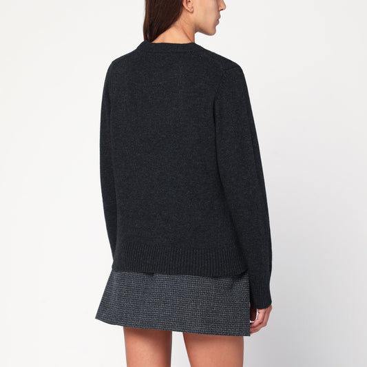 GANNI Dark grey Puppy wool-blend sweater
