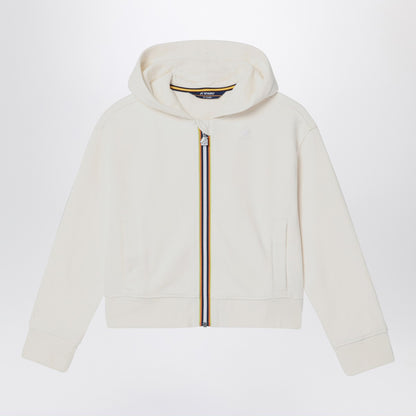 K-Way Divine white hooded sweatshirt