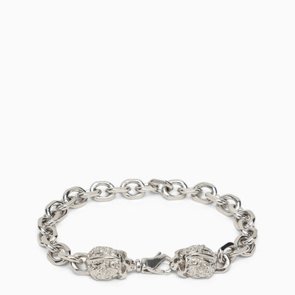 Emanuele Bicocchi Silver 925 skull chain bracelet