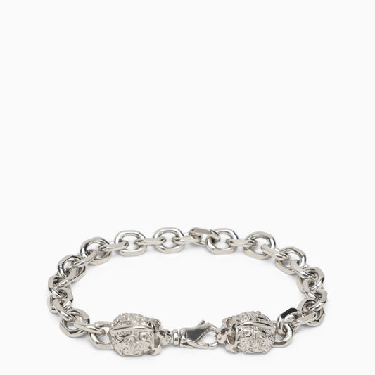 Emanuele Bicocchi Silver 925 skull chain bracelet