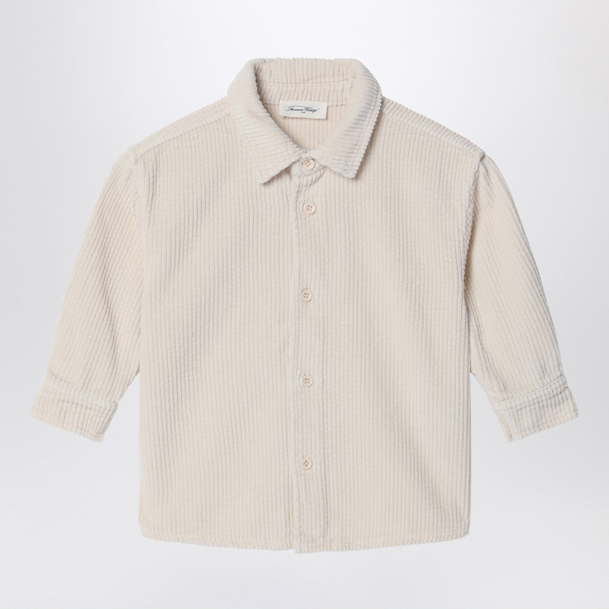 American Vintage Padow écru ribbed shirt