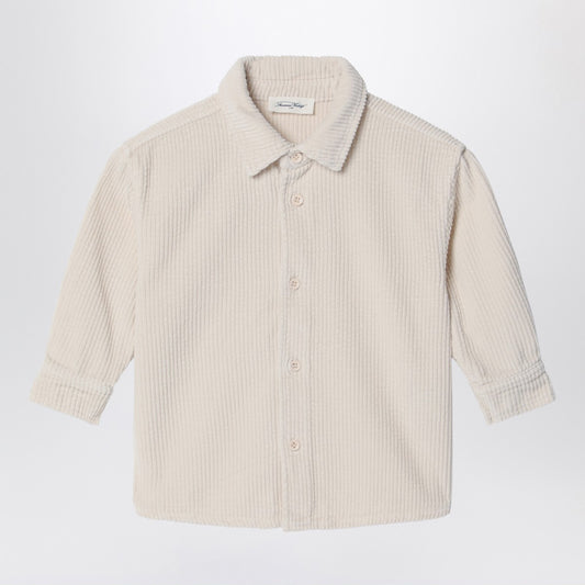 American Vintage Padow écru ribbed shirt