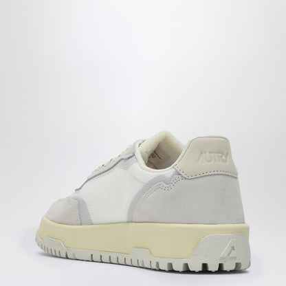 AUTRY White/grey leather and mesh low CLC trainer
