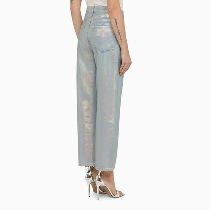 Frame La Jane cropped jeans in Hologram denim