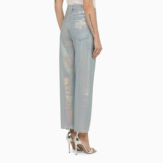 Frame La Jane cropped jeans in Hologram denim