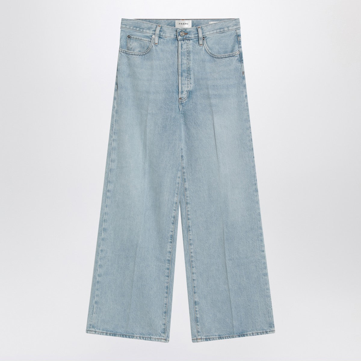 Frame Low Baggy Wide Leg Jeans in Organic Denim