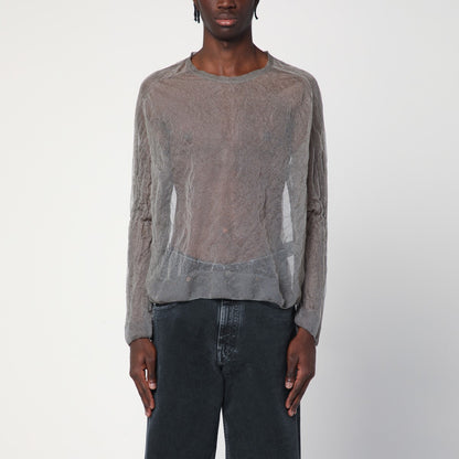 Our Legacy Semi-transparent grey sweater in silk blend