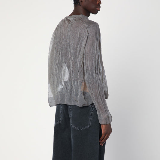 Our Legacy Semi-transparent grey sweater in silk blend