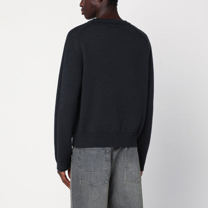 Our Legacy Black wool crew neck jumper