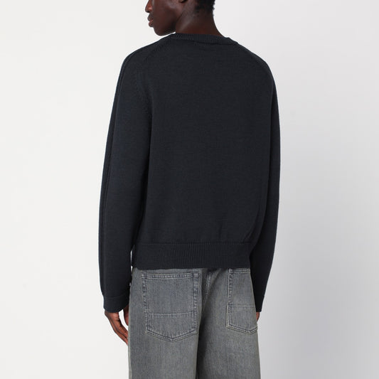 Our Legacy Black wool crew neck jumper