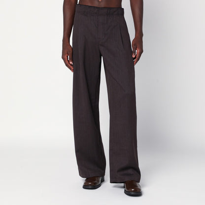 Our Legacy Brown wide-leg wool trousers