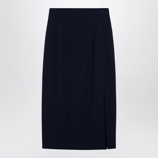 Margaux Lönnberg Navy blue wool-blend Marlo skirt