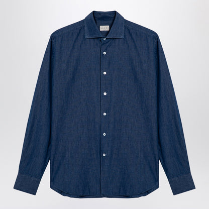 XACUS Indigo blue denim cotton shirt