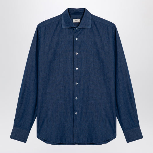 XACUS Indigo blue denim cotton shirt