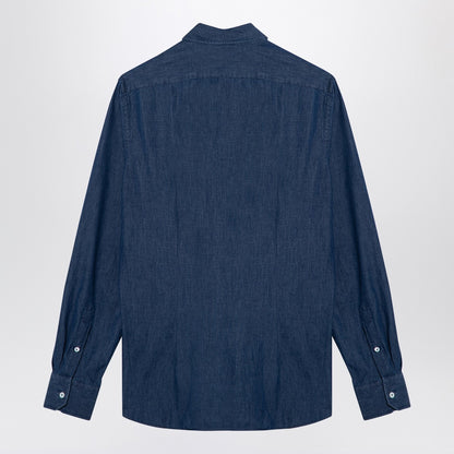 XACUS Indigo blue denim cotton shirt