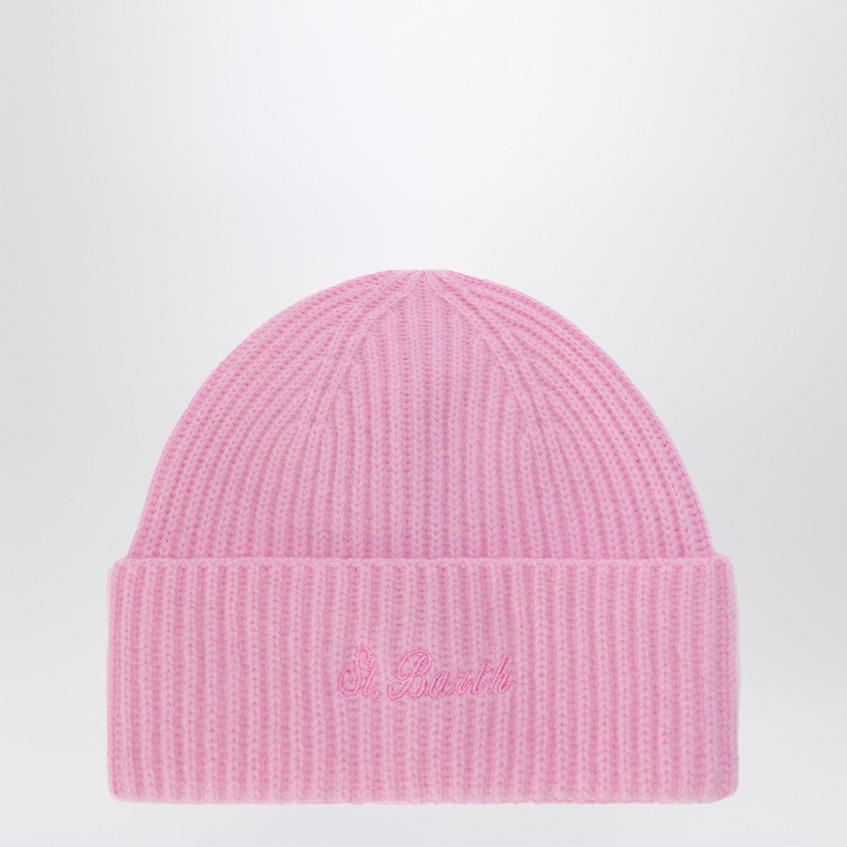 MC2 Saint Barth Pink wool beanie with embroidered logo