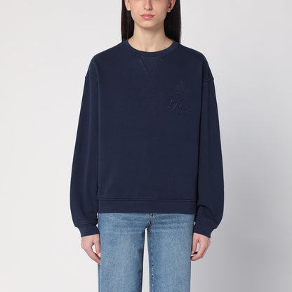 Frame Navy blue cotton blend sweatshirt