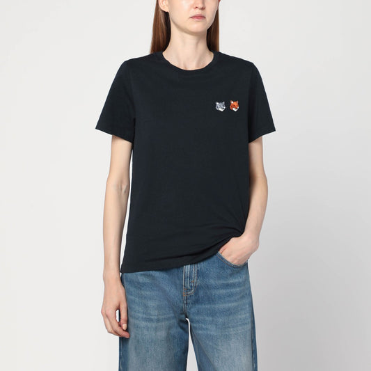 Maison Kitsuné Anthracite grey cotton T-shirt