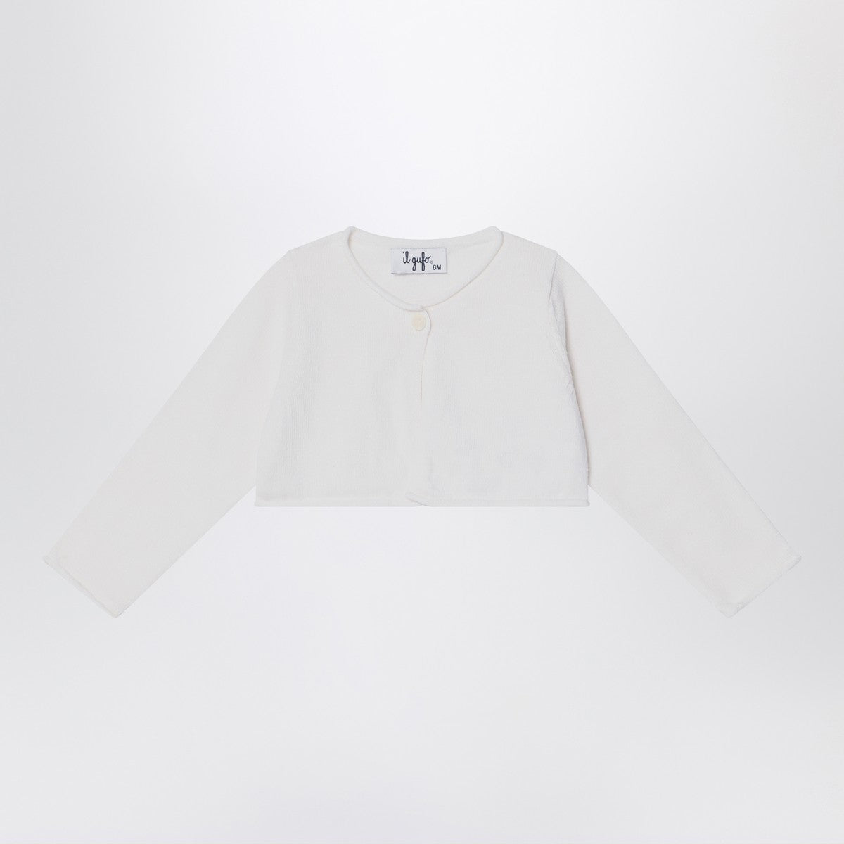 Il Gufo Short wrap cardigan white milk