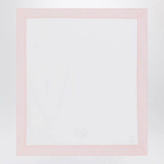 Il Gufo White cover with pink seersucker border