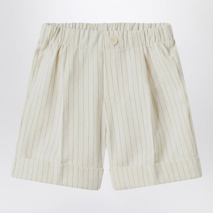Il Gufo Pinstriped cotton Bermuda shorts