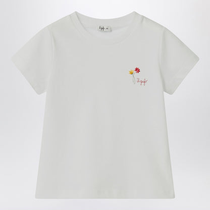 Il Gufo White T-shirt with embroidered logo